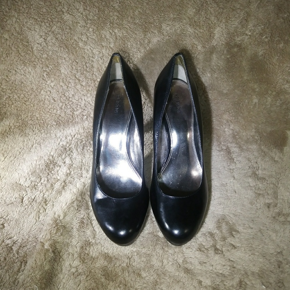 Leather Platform Pumps